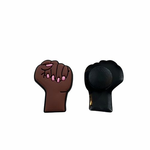 Ladies Black Power Fist Charm